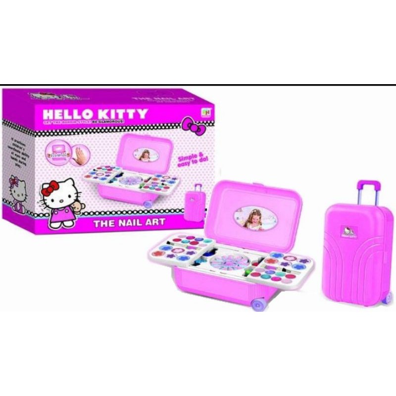 Vali Đựng Đồ Chơi / Dụng Cụ Trang Điểm Hình Hello Kitty Cho Bé Gái