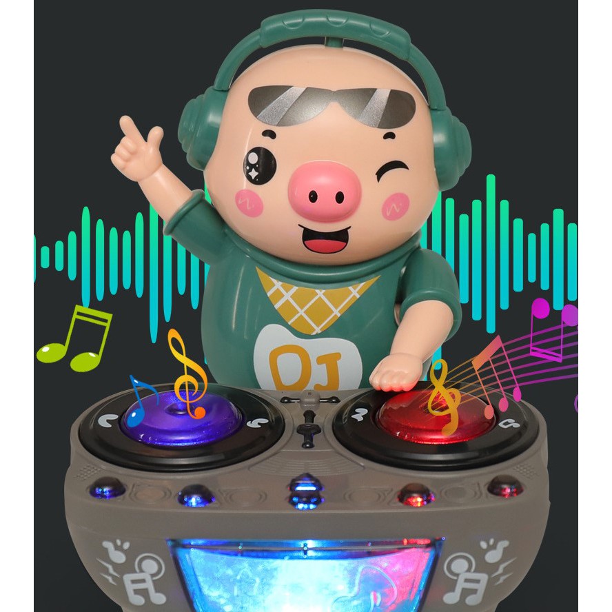 Đồ Chơi Trẻ Em Heo Con Năng Động - DJ Heo Nhạc Nhẹ Xích Đu Điện Với Âm Nhạc, Ánh Sáng Mới Nhất
