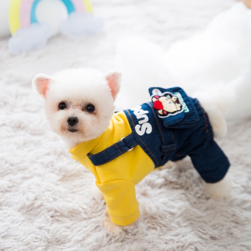 Áo liền quần Jum body gấu pooh cho chó mèo