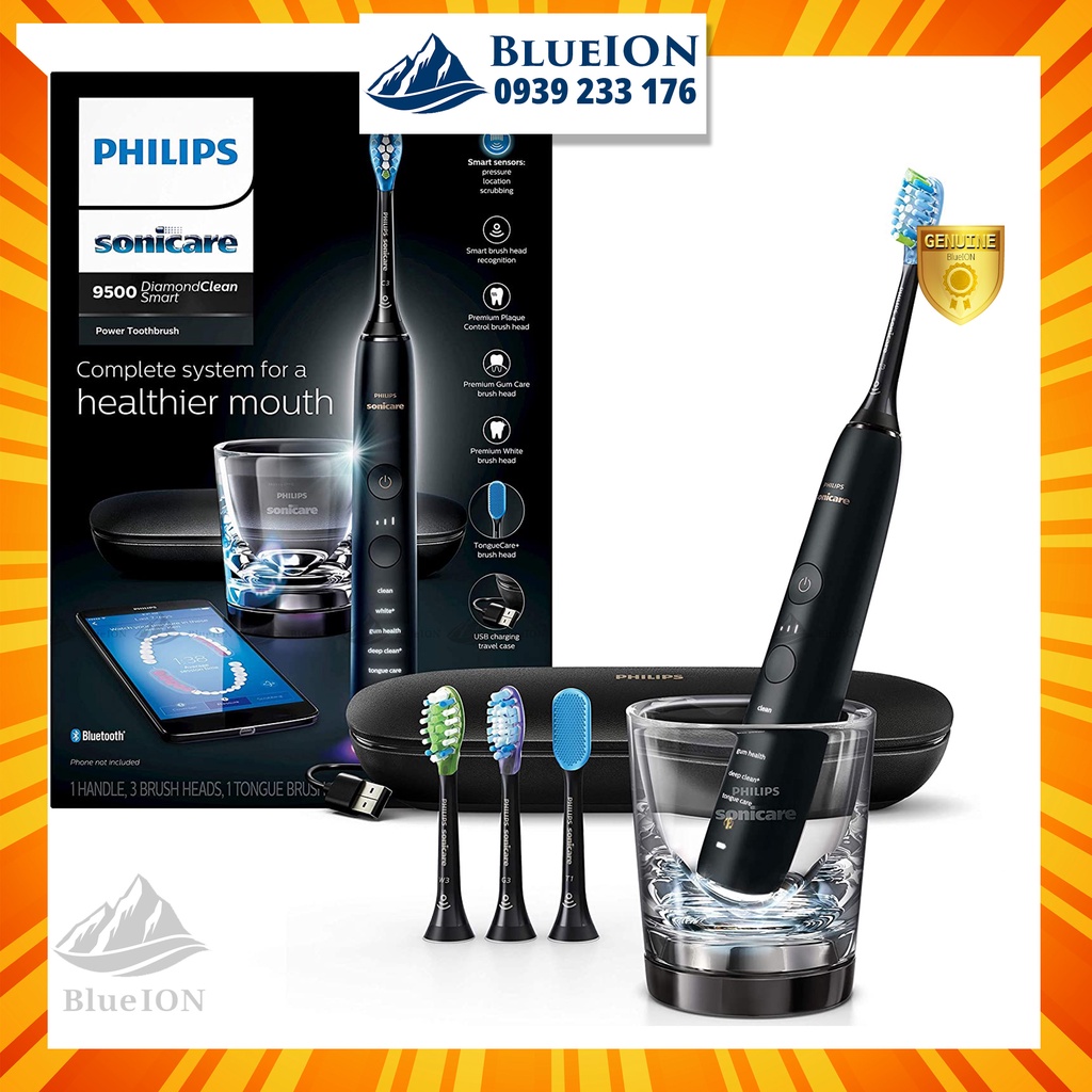 [Hàng Mỹ] Bàn chải điện Philips Sonicare 9500 DiamondClean Rechargeable Electric Toothbrush