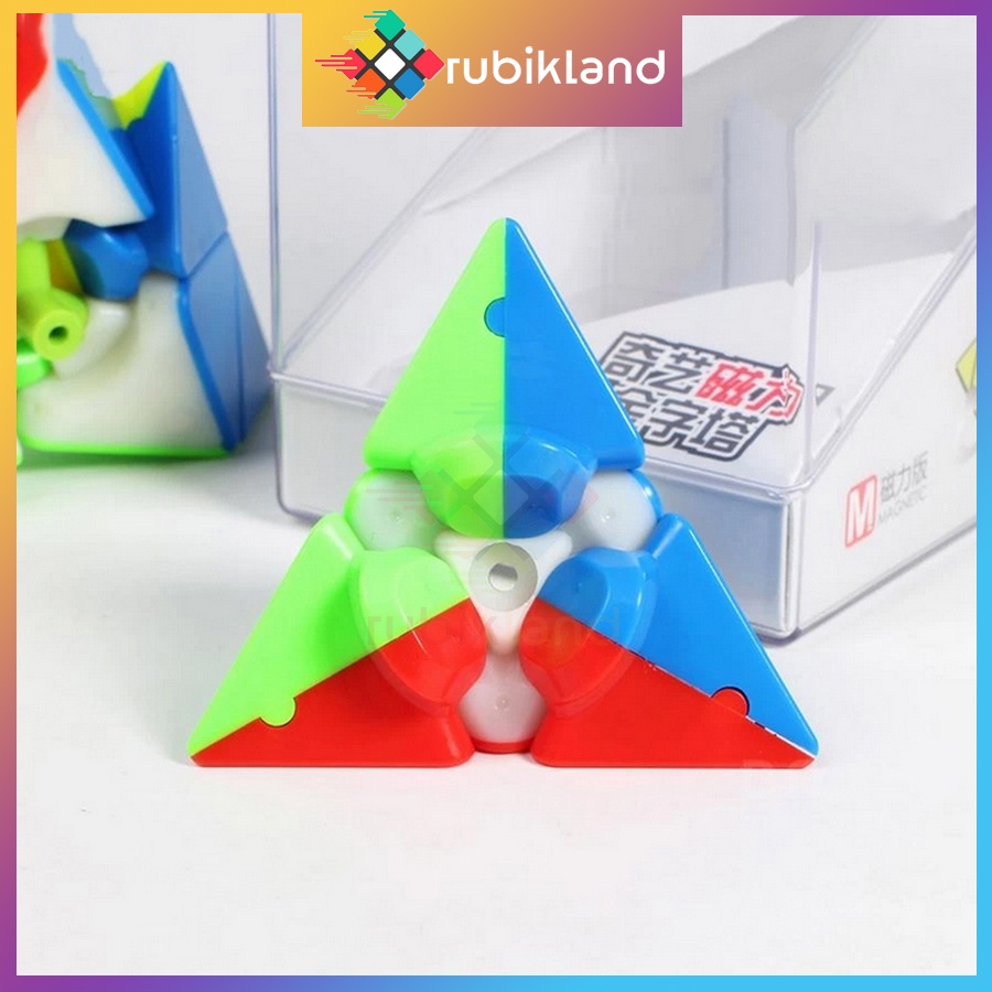 Rubik Pyraminx Nam Châm QiYi MS Magnetic Stickerless Rubic Tam Giác Đồ Chơi Trí Tuệ Trẻ Em