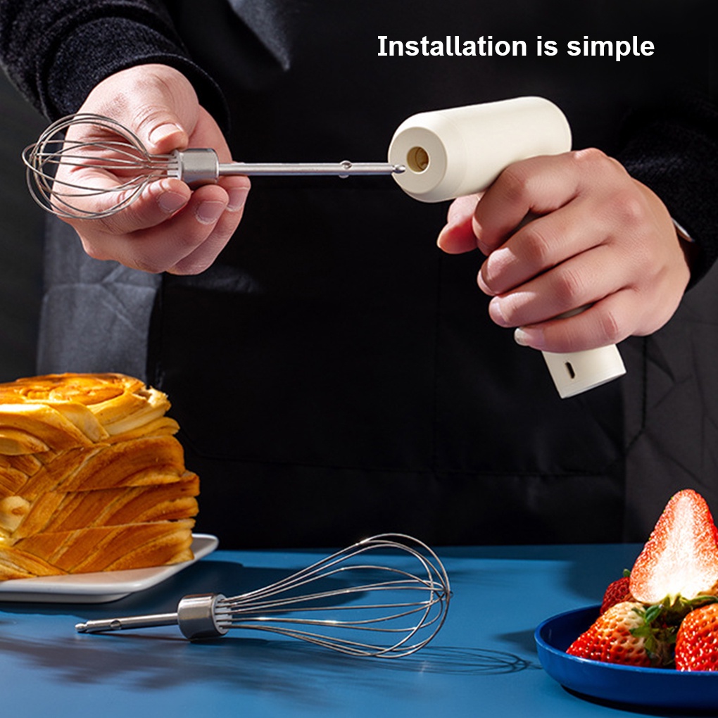 Egg Beater 20W Electric Handheld Egg Whisk Kitchen Rechargeable Cream Blender Mixer