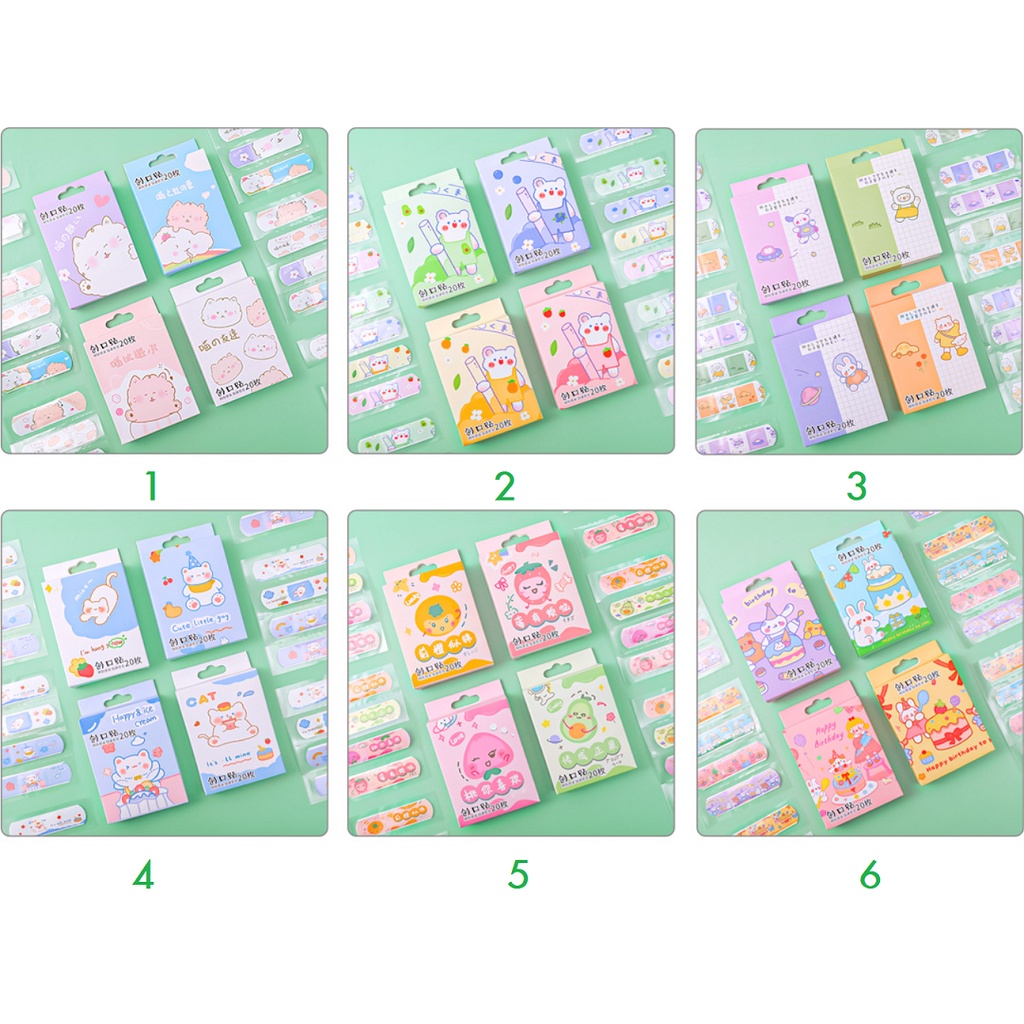 Set 4 Miếng Băng Cá Nhân Hoạt Hình Cute