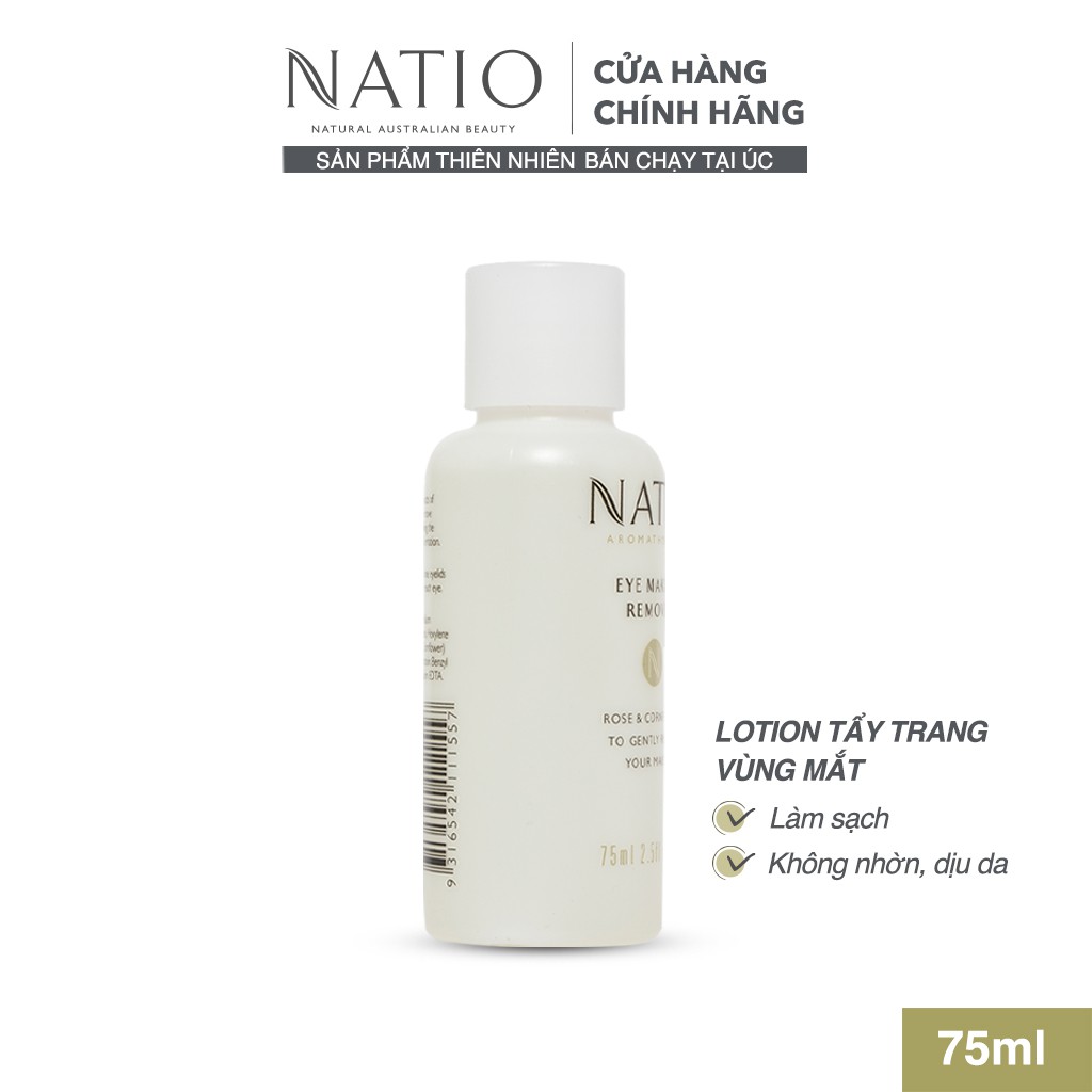 Lotion Tẩy Trang Mắt Natio Eye Makeup Remover 75ml