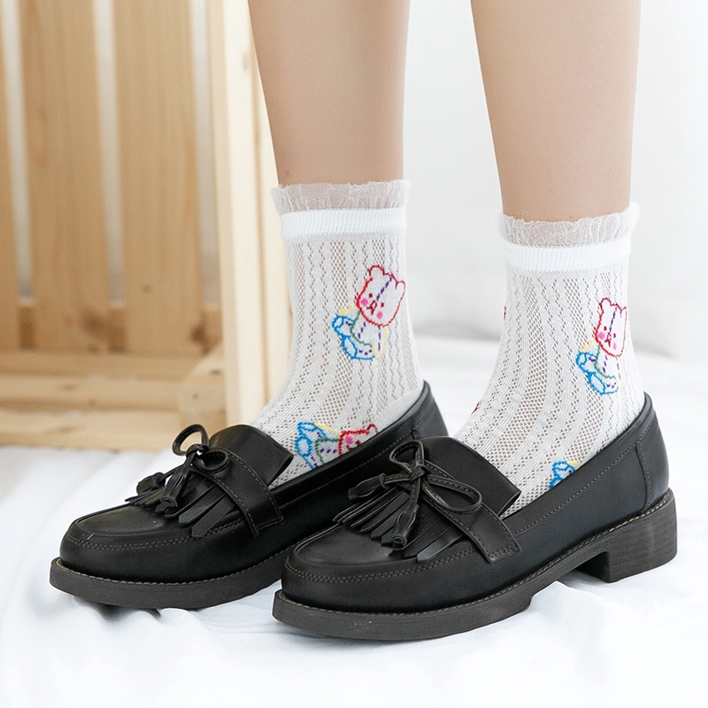 Vớ Cotton Cổ Thấp Họa Tiết Sọc Caro Phong Cách Nhật Bản Dễ Thương Thời Trang Mùa Hè Cho Nữ