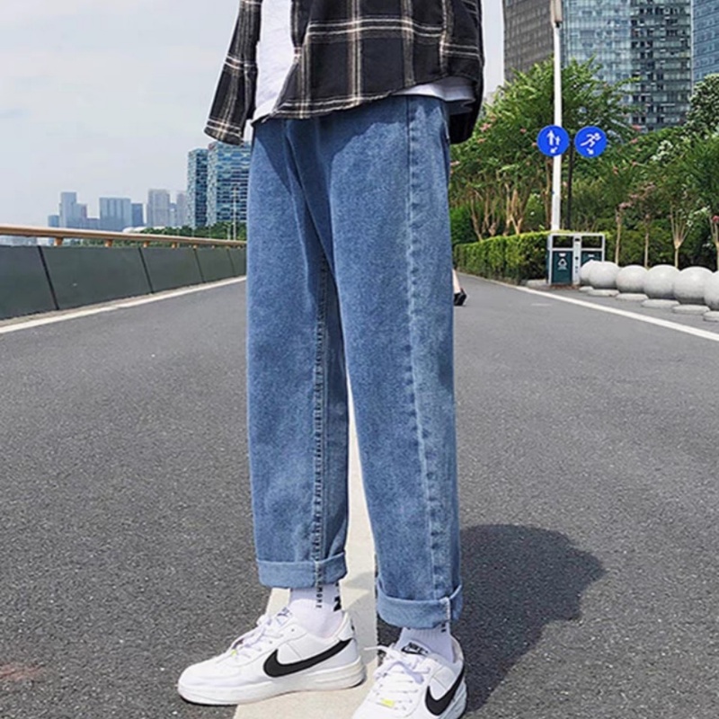 Quần Jean Nam, Quần Baggy xanh sáng nhạt, trắng, xanh đậm ống xuông rộng style hàn quốc 2022-Trend Clothing!