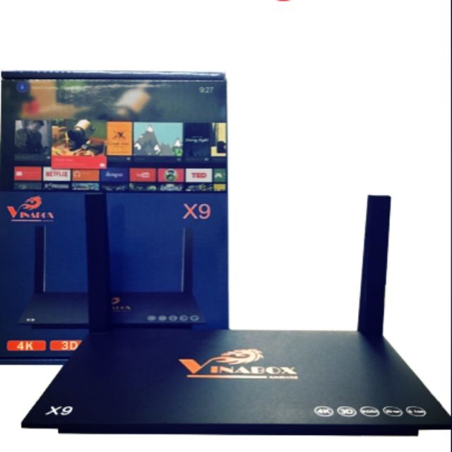 Đầu thu Tivibox android vinabox x9 mới 2019 ram 2g/8g