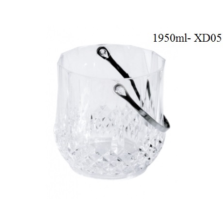 Xô Đựng Đá Nhựa Acrylic Quai Inox