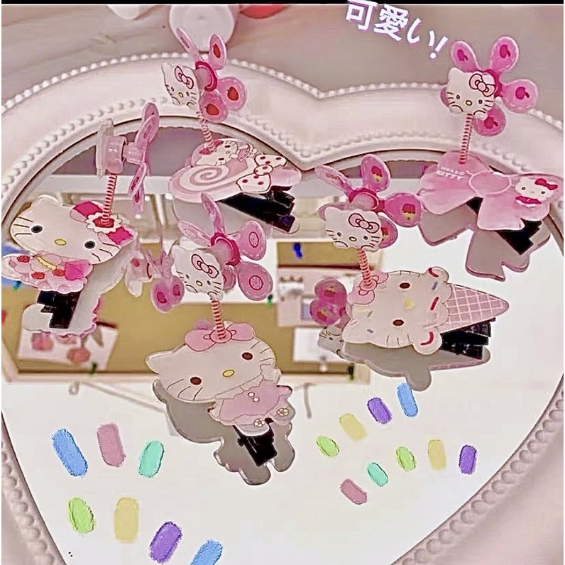 SẴN kẹp tóc lò xo chong chóng cute hình hello kitty