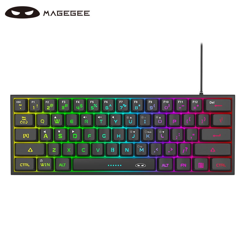 Bàn PhíM Magege TS91 Có Dây TíCh HợP ĐèN NềN RGB 61 PhíM Cho Windows / PC