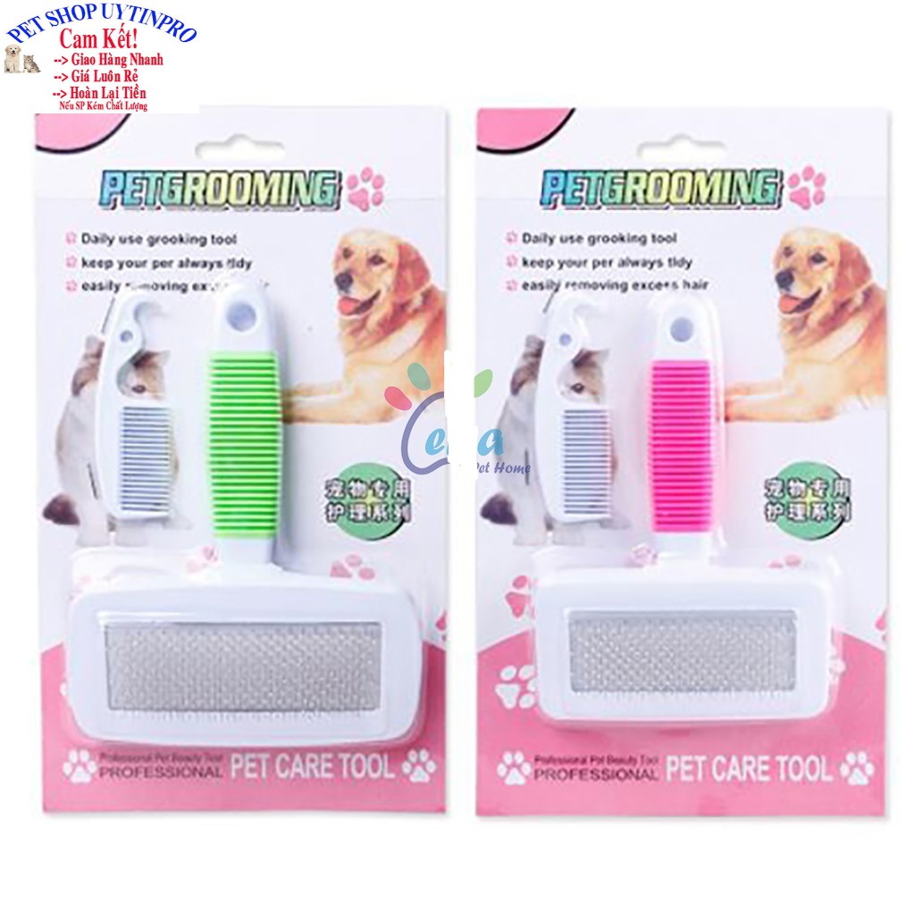 LƯỢC CHẢI LÔNG CHẤM BI CHO PET THÚ CƯNG CHÓ MÈO Dài 14cm