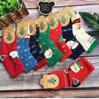 Tất Noel Bé Gái 💞FREESHIP💞 Hình In Đa Dạng Ngỗ Nghĩnh Hottrend - Vớ Chất Liệu Cotton Cao Cấp 1=>12 Tuổi [evelykids]