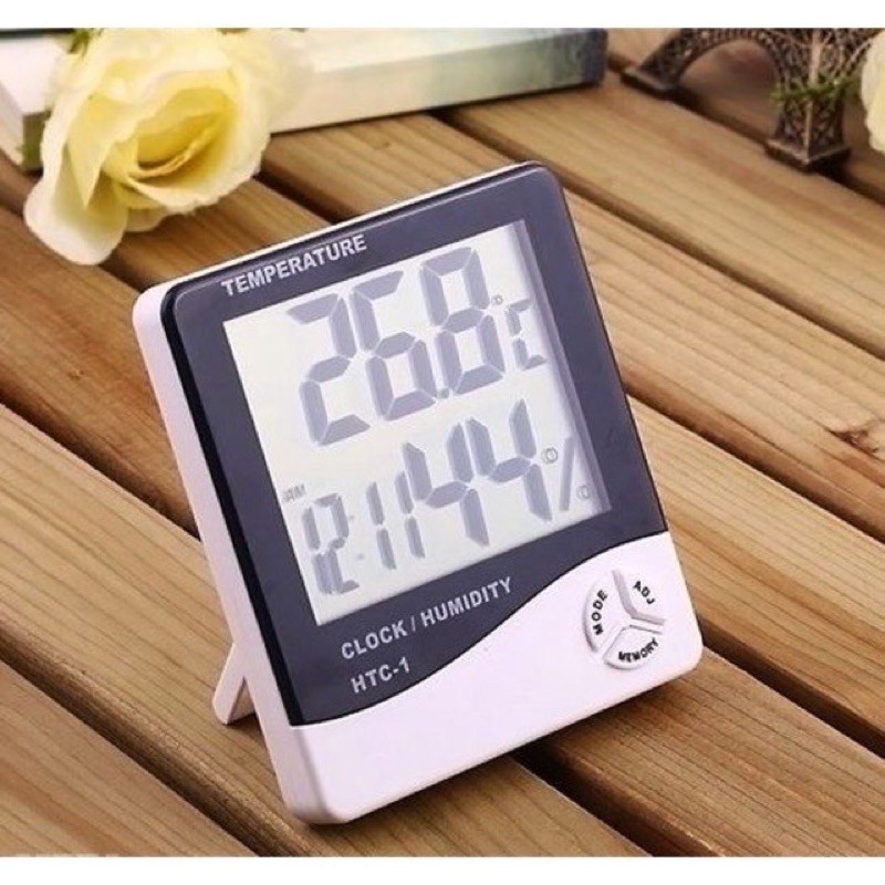 Đồng hồ đo độ ẩm ,nhiệt kế ,thời gian màn hình led để bàn đa măng