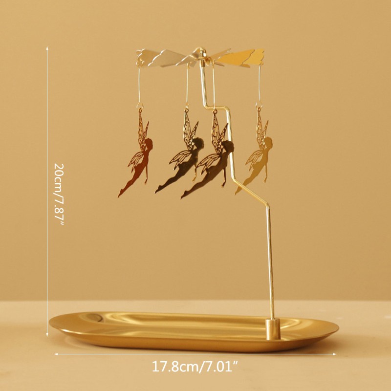 Giá đỡ đèn cầy bằng kim loại thiết kế xoay tròn tiện dụng