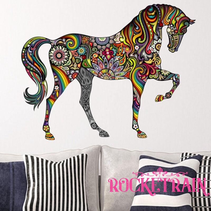 Giấy dán tường họa tiết chú ngựa phong cách vintage