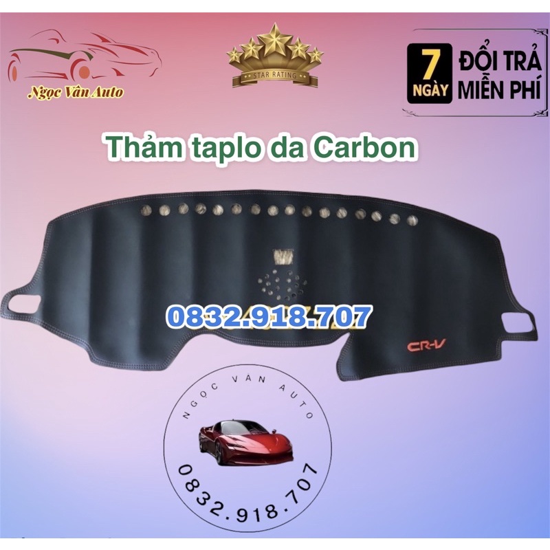 Thảm Taplo Da CRV 2018 - 2021 ( Da carbon cao cấp)