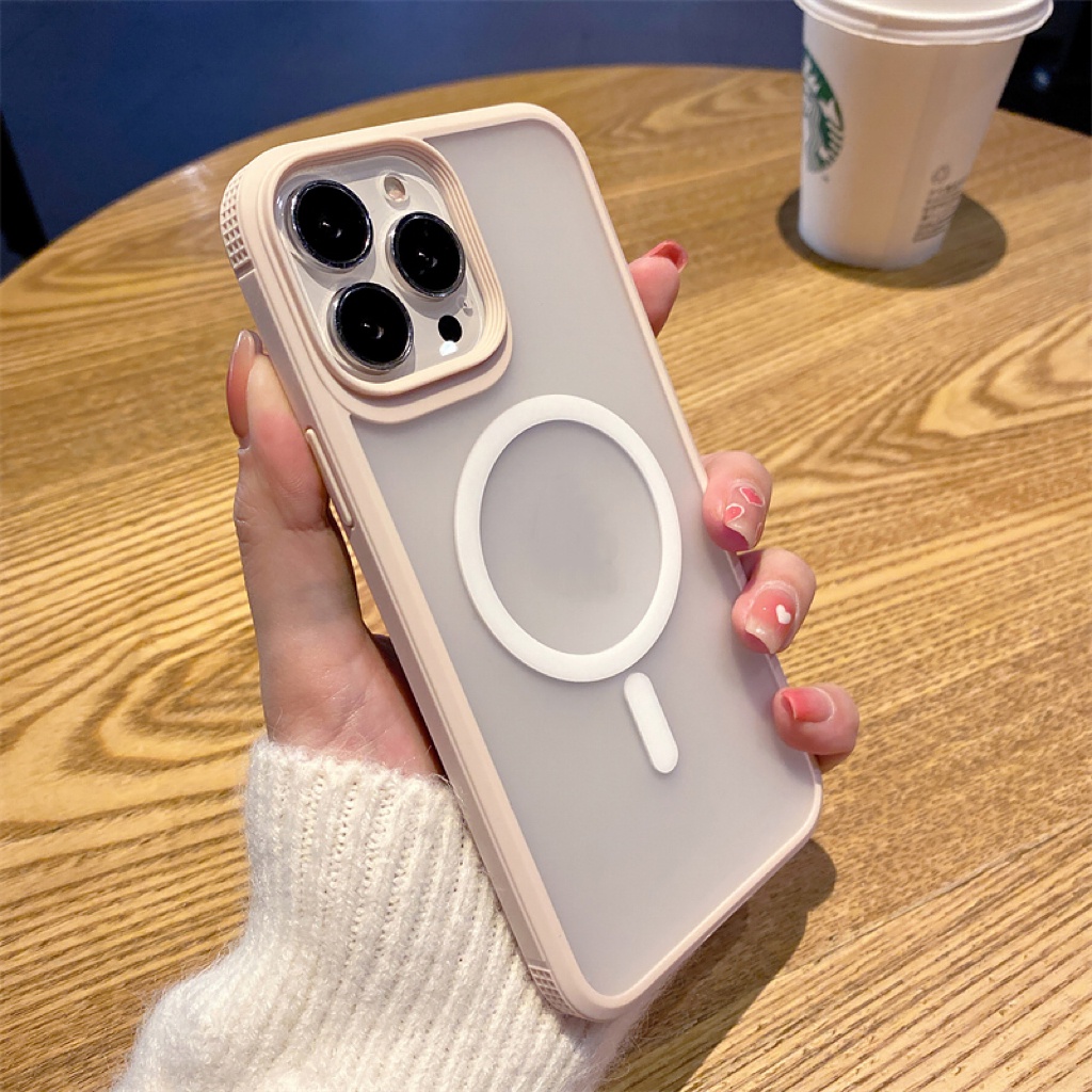 Ốp Điện Thoại Cứng Nhám Trong Suốt Chống Sốc Chống Rơi Có Nam Châm Cho iPhone 14 Pro Max 13 Pro Max 12 Pro Max 11 Pro Max