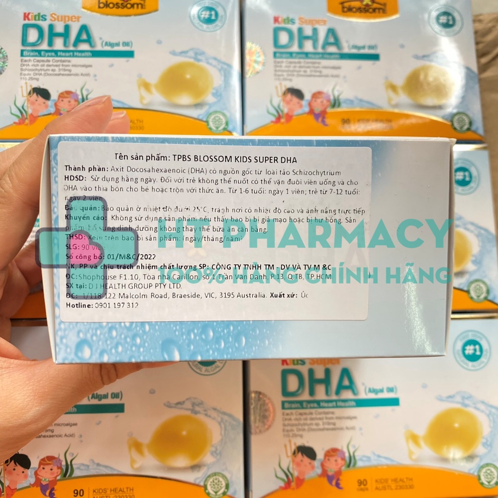 (Mẫu mới) Viên Uống DHA  Blossom - Super DHA For Kids chiết xuất từ tảo biển