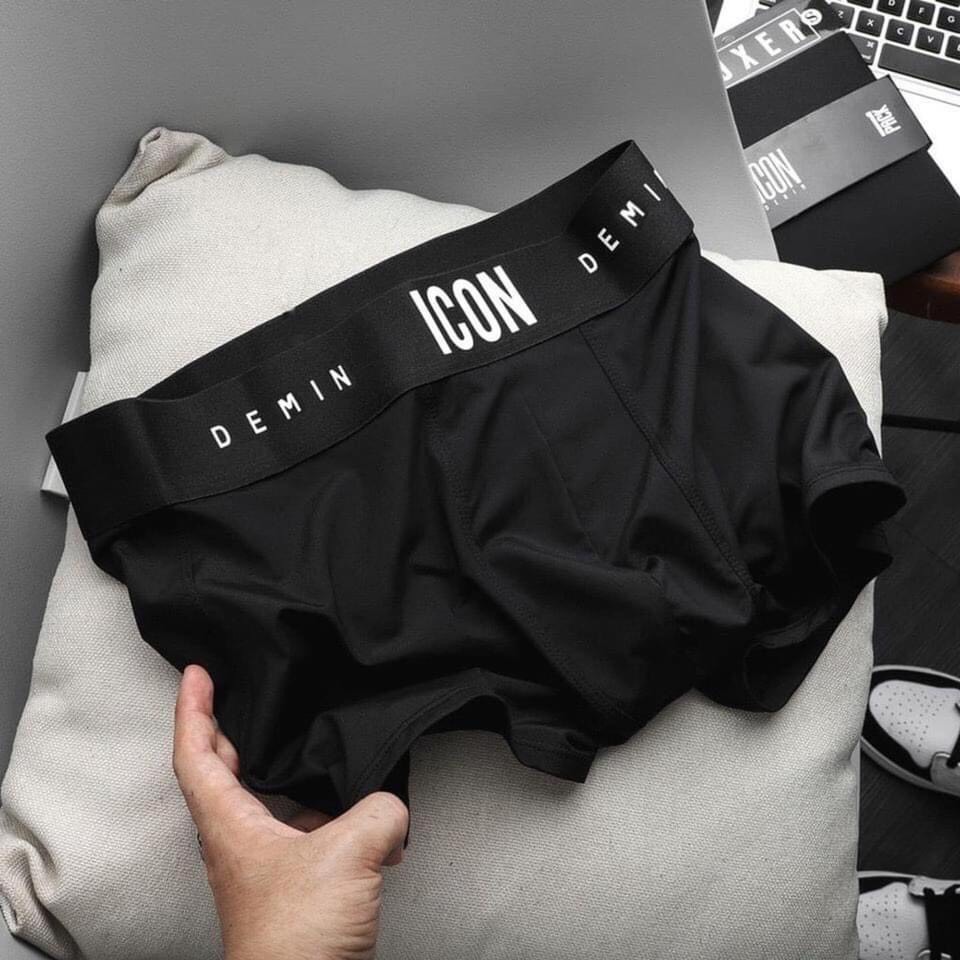 Quần Sịp Nam Thun Lạnh Boxer ICON co dãn 4 chiều, Quần Lót Nam Boxer thun lạnh ICON Demin sexy cao cấp