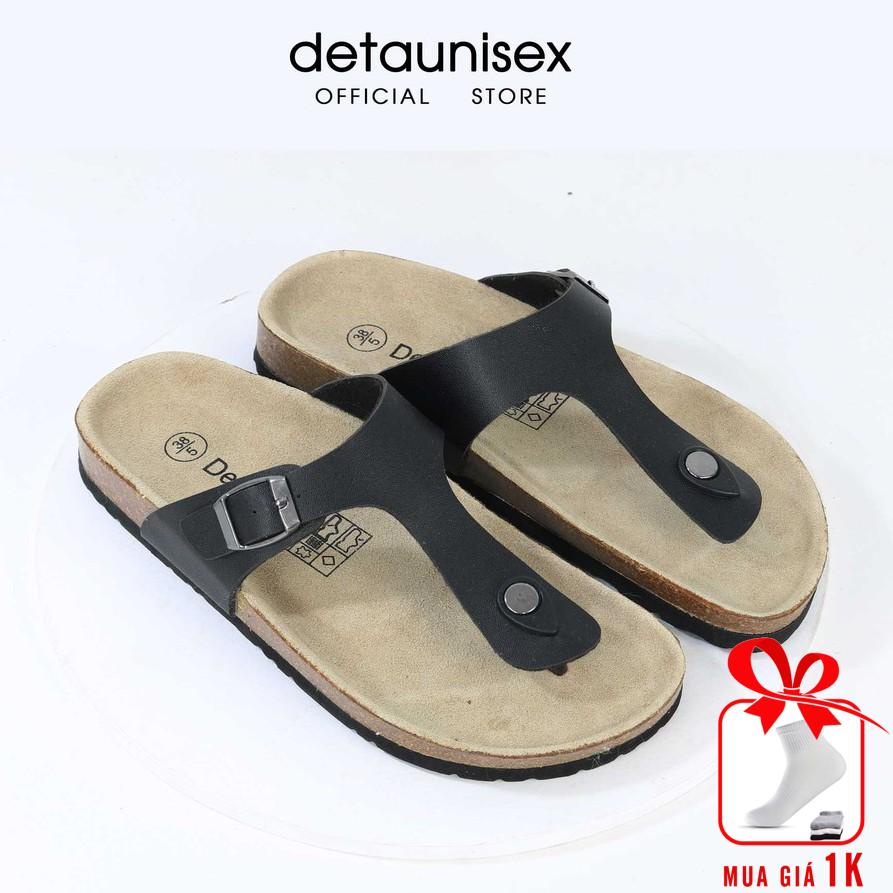 Dép Birken đế trấu kẹp ngón chữ T Detaunisex - DETA11