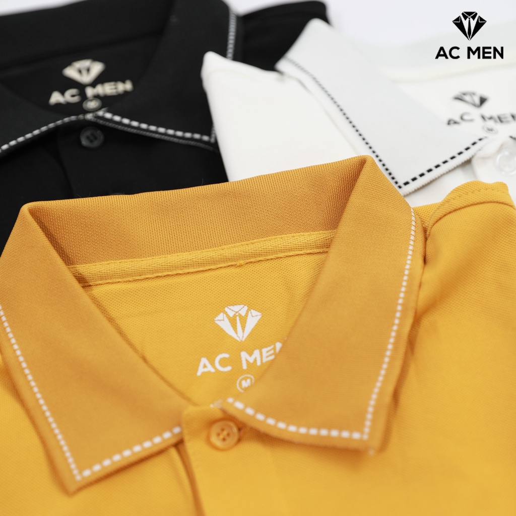 Áo Polo nam cổ bẻ cổ tay phối kiểu đơn giản, vải cá sấu Cotton xuất xịn, chuẩn form, sang trọng, lịch lãm AC MEN CB499TR