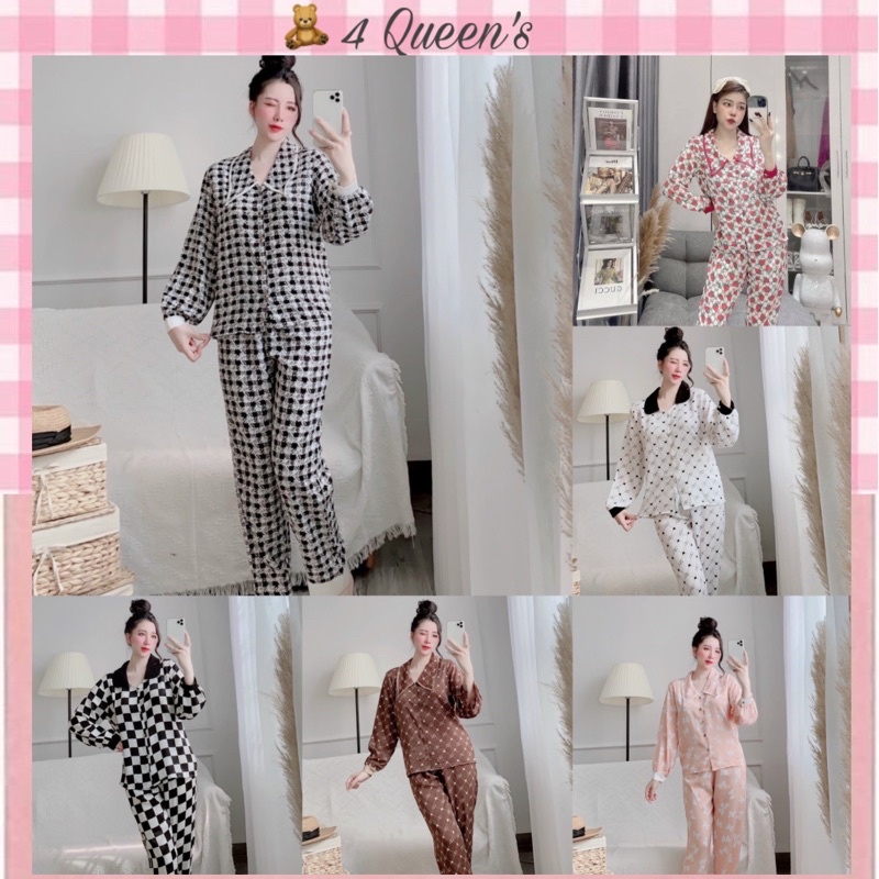 Bộ ngủ lụa Maingo cao cấp tay dài quần dài