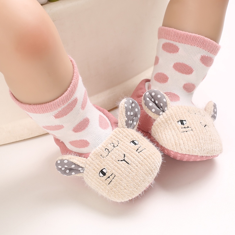 Giày Bốt Cotton Mềm Mại Thoải Mái Chống Trượt Giữ Ấm Cho Bé Trai Gái Sơ Sinh