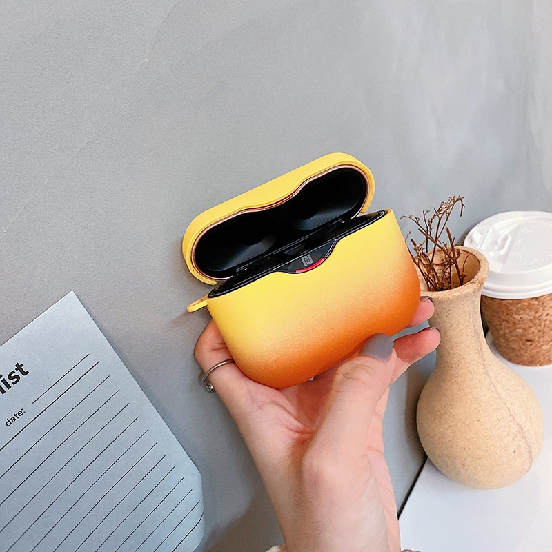 Vỏ bảo vệ hộp sạc tai nghe bluetooth không dây bằng PC màu sắc gradient nhám chống sốc cho SONY WF-1000XM3