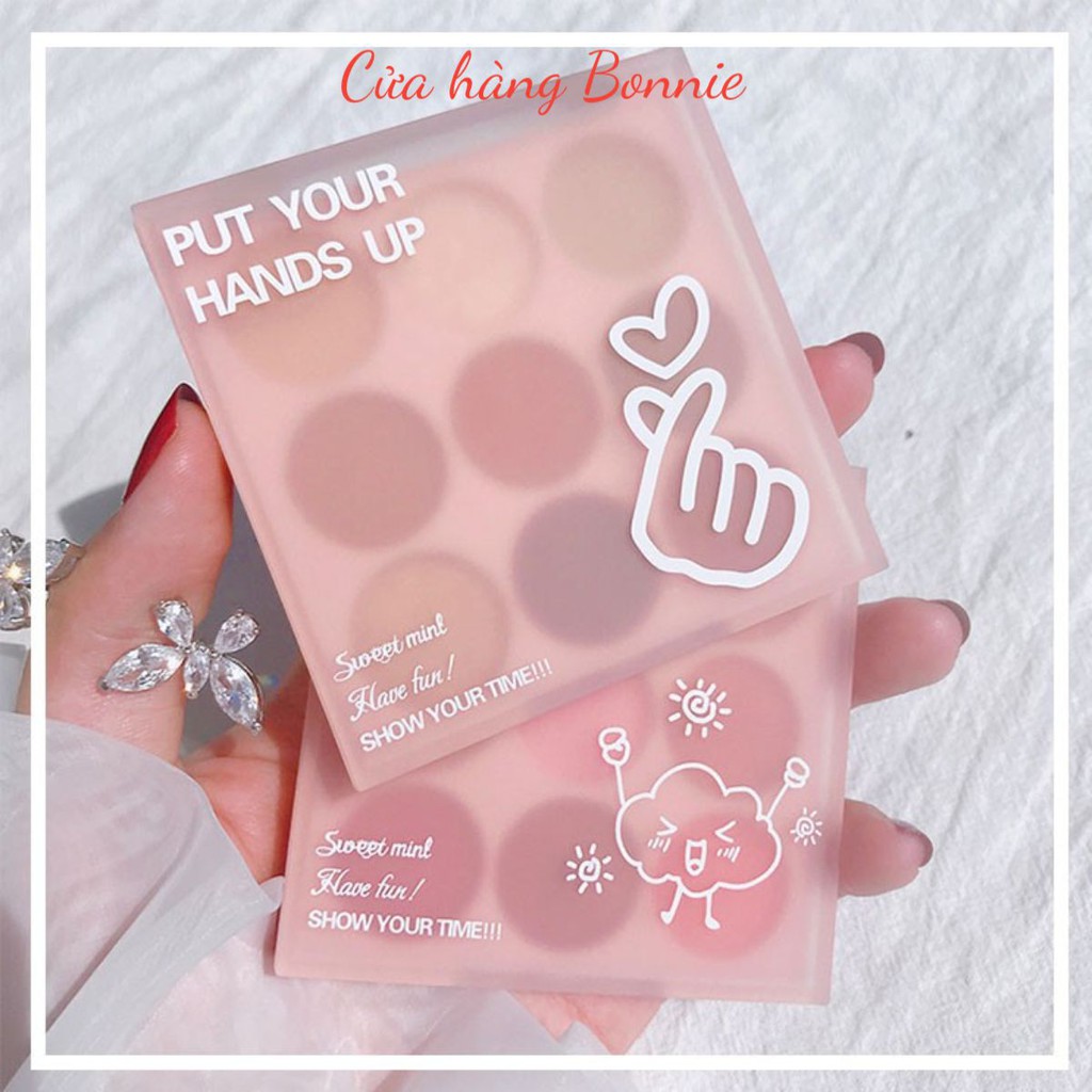 (HOT) Phấn mắt🍑FREESHIP🍑Phấn trang điểm mắt 9 Ô Sweet Mint Nhũ Lì Put Your Hands Up | BigBuy360 - bigbuy360.vn