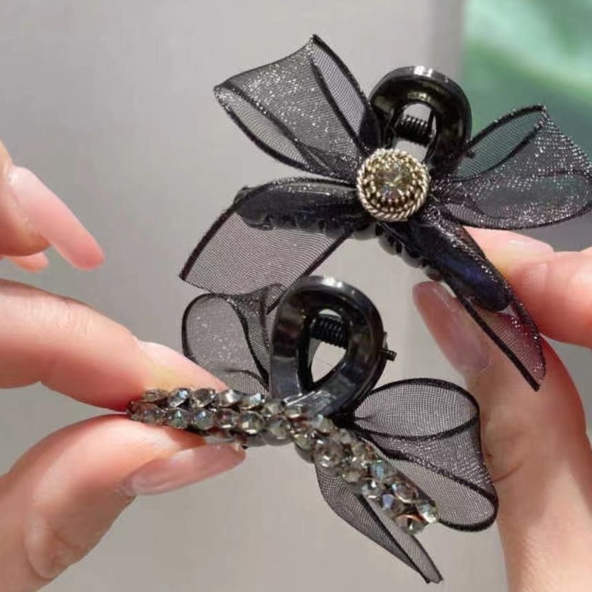 Kẹp Tóc Đính Đá Phối Ren Phong Cách Vintage 2022