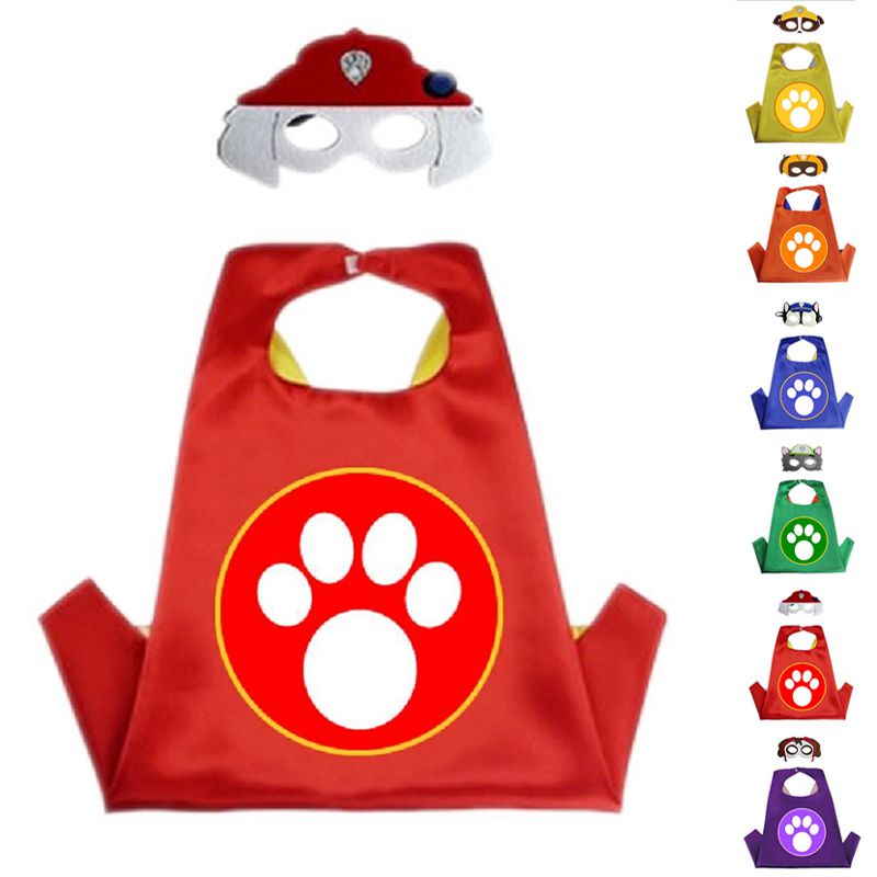 Newest 2Pcs set Paw Patrol Toys Set Mask Cape Cloak Cosplay Cartoon Puppy Patrol Gifts