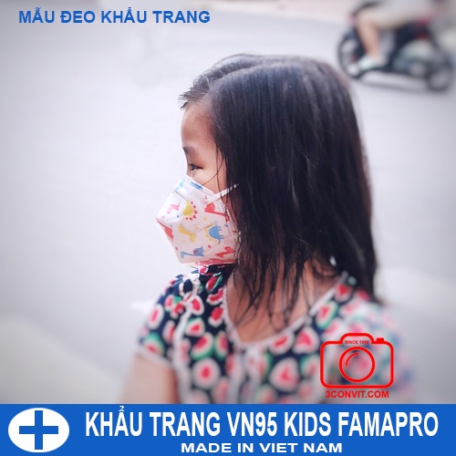 Hộp 10 chiếc khẩu trang trẻ em VN95 for KIDS Famapro