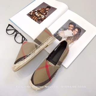 Giày slipon kẻ brr viền cói fullbox SALE 20% ' ^ ‣ ' ³ : > ₐ