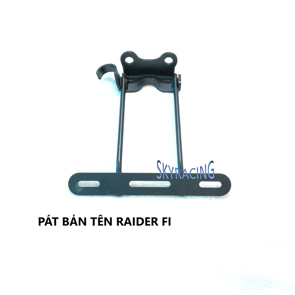 Pát sắt gắn bản tên xe Raider Fi, Satria