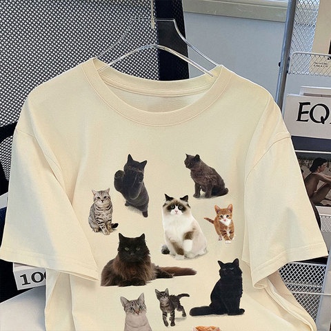 NRVP Áo thun tay ngắn cổ tròn bằng vải cotton 100% thời trang mùa hè dành cho nữ phong cách Hàn Quốc