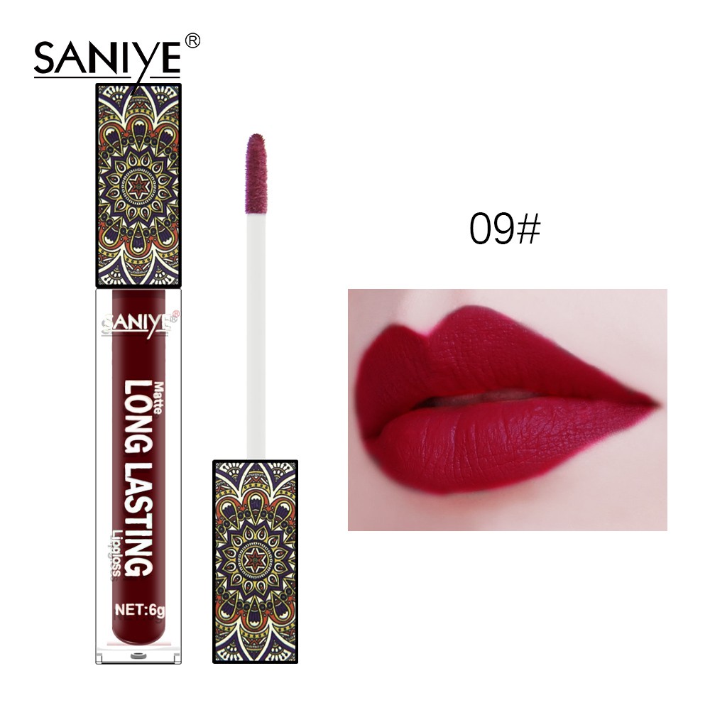 Son môi SANIYE 10 màu lì dạng lỏng chống thấm nước thời thượng L1127 | BigBuy360 - bigbuy360.vn