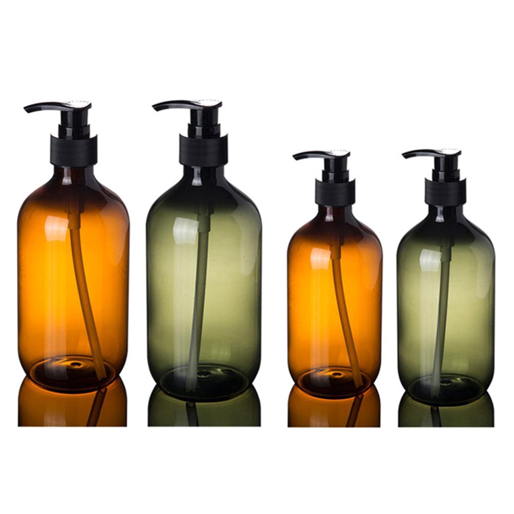 300/500ml Plastic Lotion Container Dispenser Empty Bath Pressed Pump Bottle