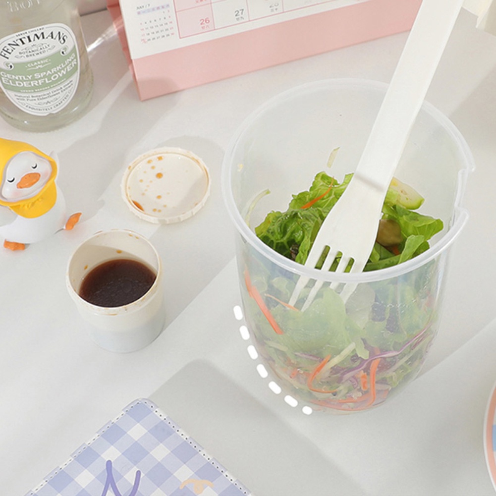 1000ml ăn sáng salad cup với ngã ba và nắp cho sinh viên để đi ra ngoài với di động trái cây và rau ánh sáng thực phẩm salad cup ULIFE