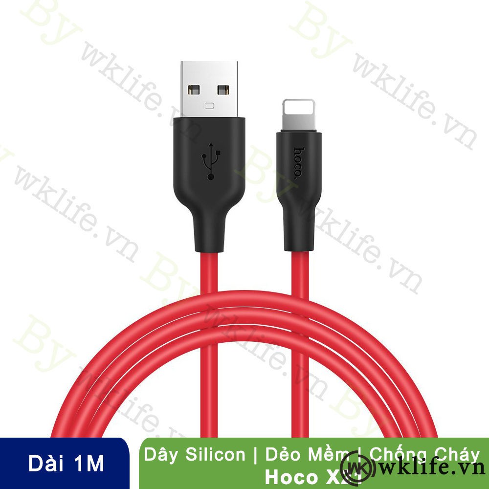 Dây Hoco X21 Dùng Cho iphone/ipad Mềm Dẻo Chống Cháy 1M.