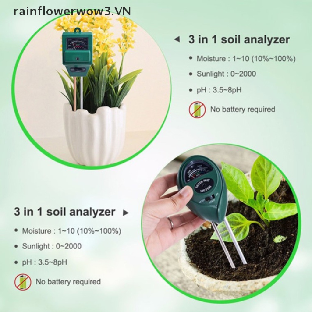 Máy Đo Độ PH / Độ Ẩm / Ánh Sáng Mặt Trời Chuyên Nghiệp