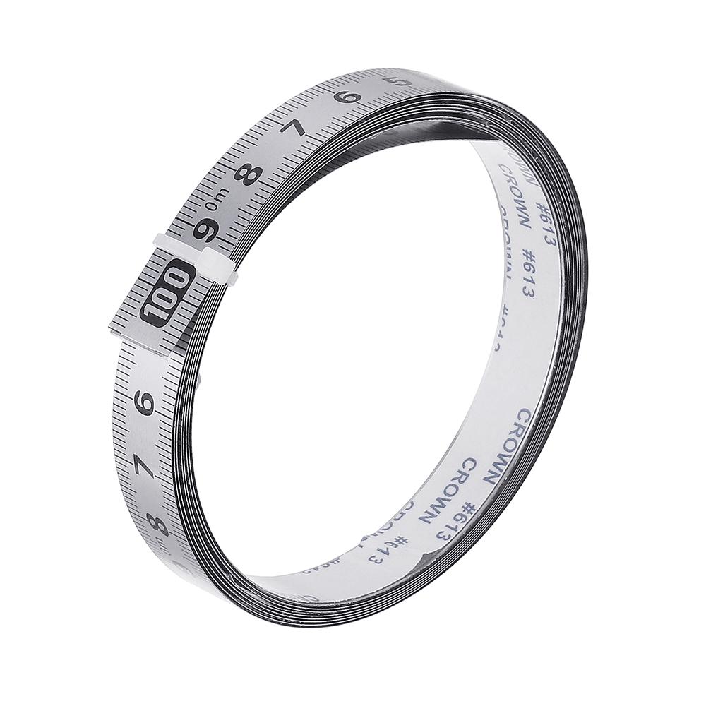 SHOUSE Silver Self Adhesive Metric Ruler Miter Track Tape Measure Stainless Steel Miter Saw Scale