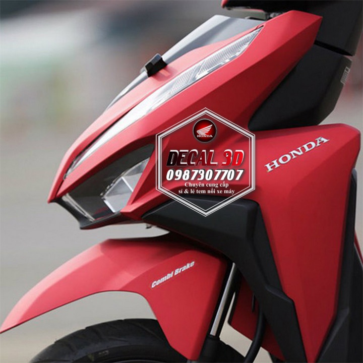 TEM CHỮ HONDA DÁN CÁNH BỮNG CHO VARIO MÀU BẠC HÀNG CHÍNH HÃNG NHẬP INDO