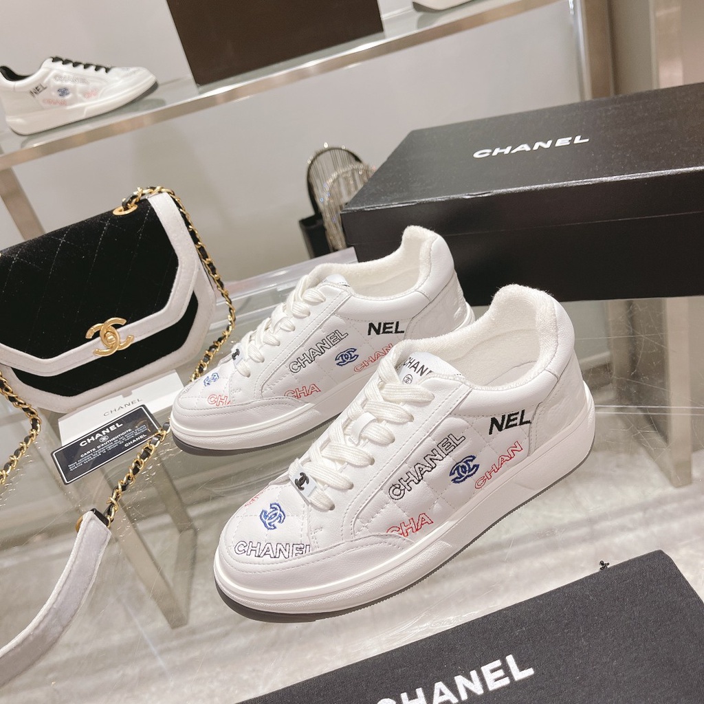 Giày Thể Thao CHANEL 2022 Xiaoxiang C 'S Đế Cao Su Bốn Màu Thời Trang Xuân Hè Cho Nữ