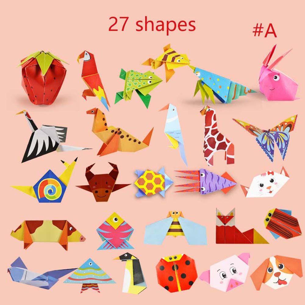Giấy Xếp Hình Origami 3D Hình Động Vật Sáng Tạo Cho Bé