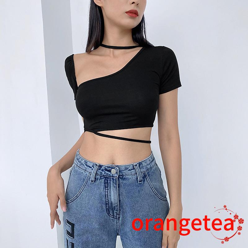 Áo Thun Tay Ngắn Màu Trơn Thời Trang Dành Cho Nữ