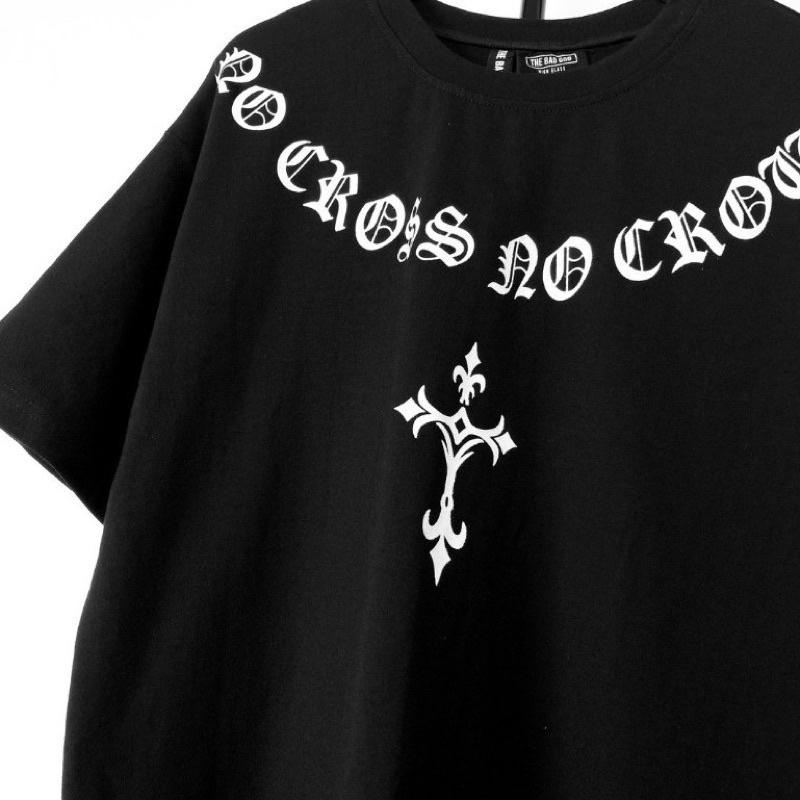 Áo thun tay lỡ No Cross No Crown /Áo phông unisex Mikenco chất cotton mềm nam nữ đều mặc được