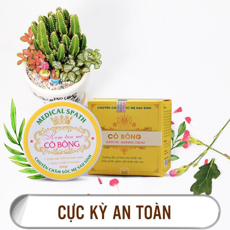 Kem tan mỡ Cô Bông Chính Hãng tặng thước dây