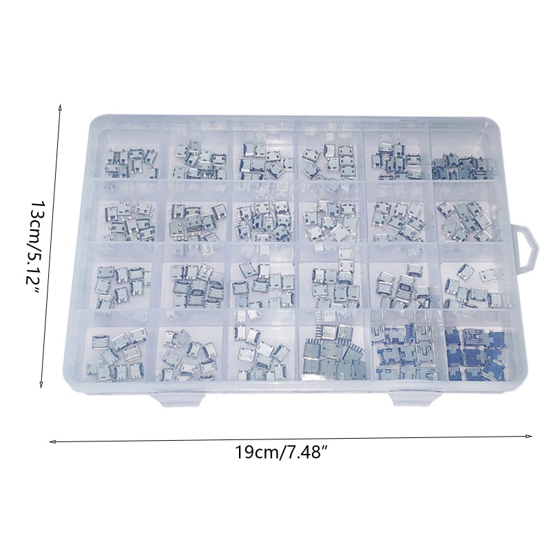 Bộ 240 Đầu Nối Cổng Micro USB 6 Pin Cái Cho Điện Thoại / MP3 / 4