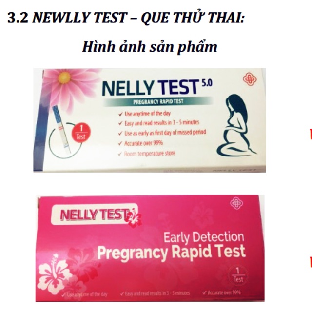 QUE THỬ THAI- Que thử thai NELLY TEST