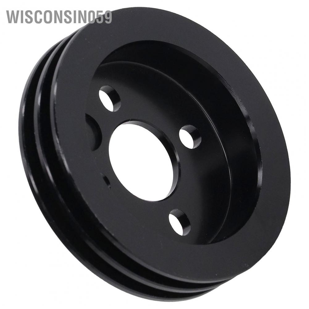 Wisconsin059 2 Groove Pulley Aluminum Alloy Motor Shaft Fixed Bore Hub Mount Winch Wheel 5407‑0016‑0001 48mm